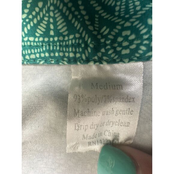 RipSkirt Rip Skirt Green Abstract Linear Print Mini Skirt Size Medium - Picture 3 of 4